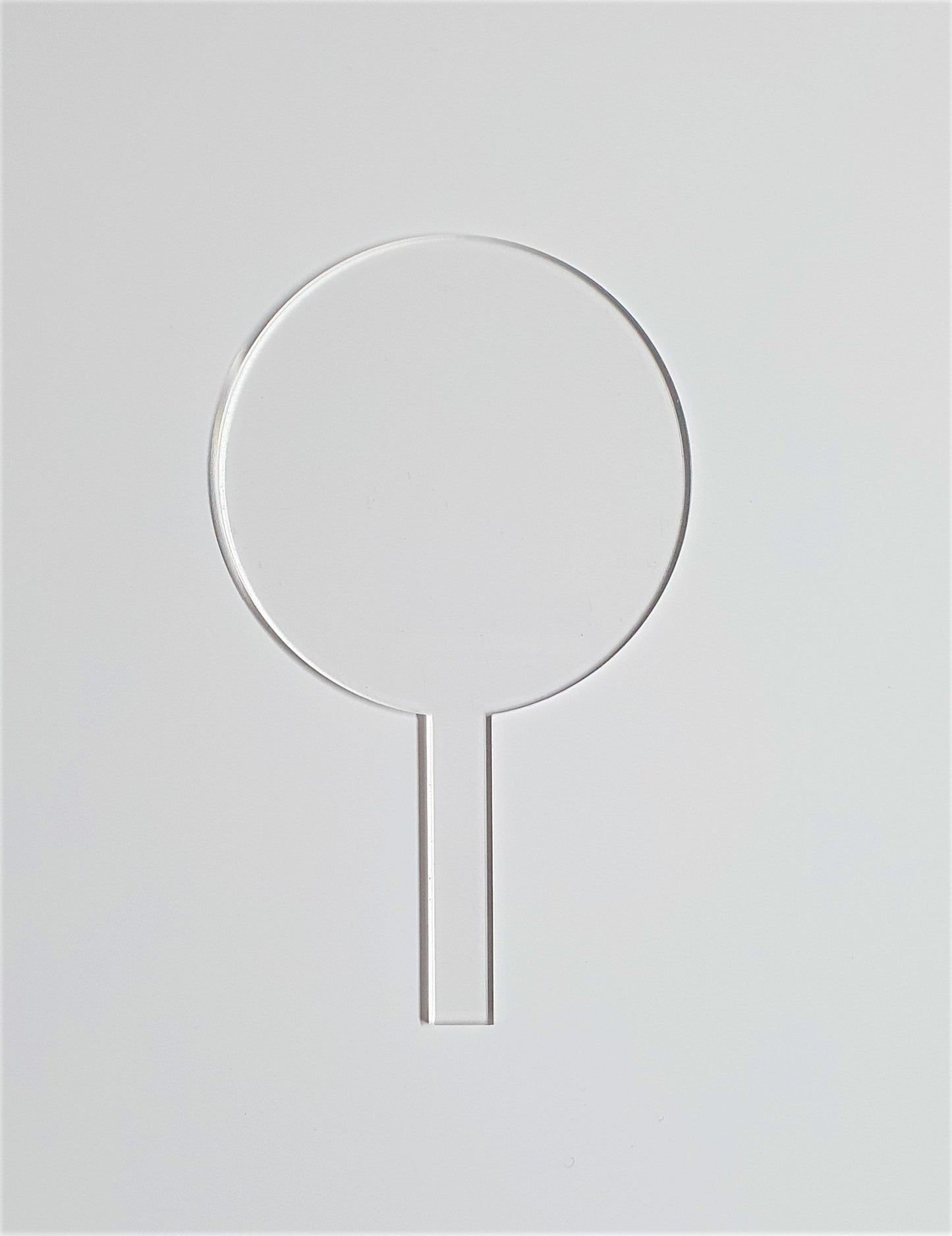 3mm Blank Cake Toppers, Clear Acrylic. Various Sizes & Quantities.