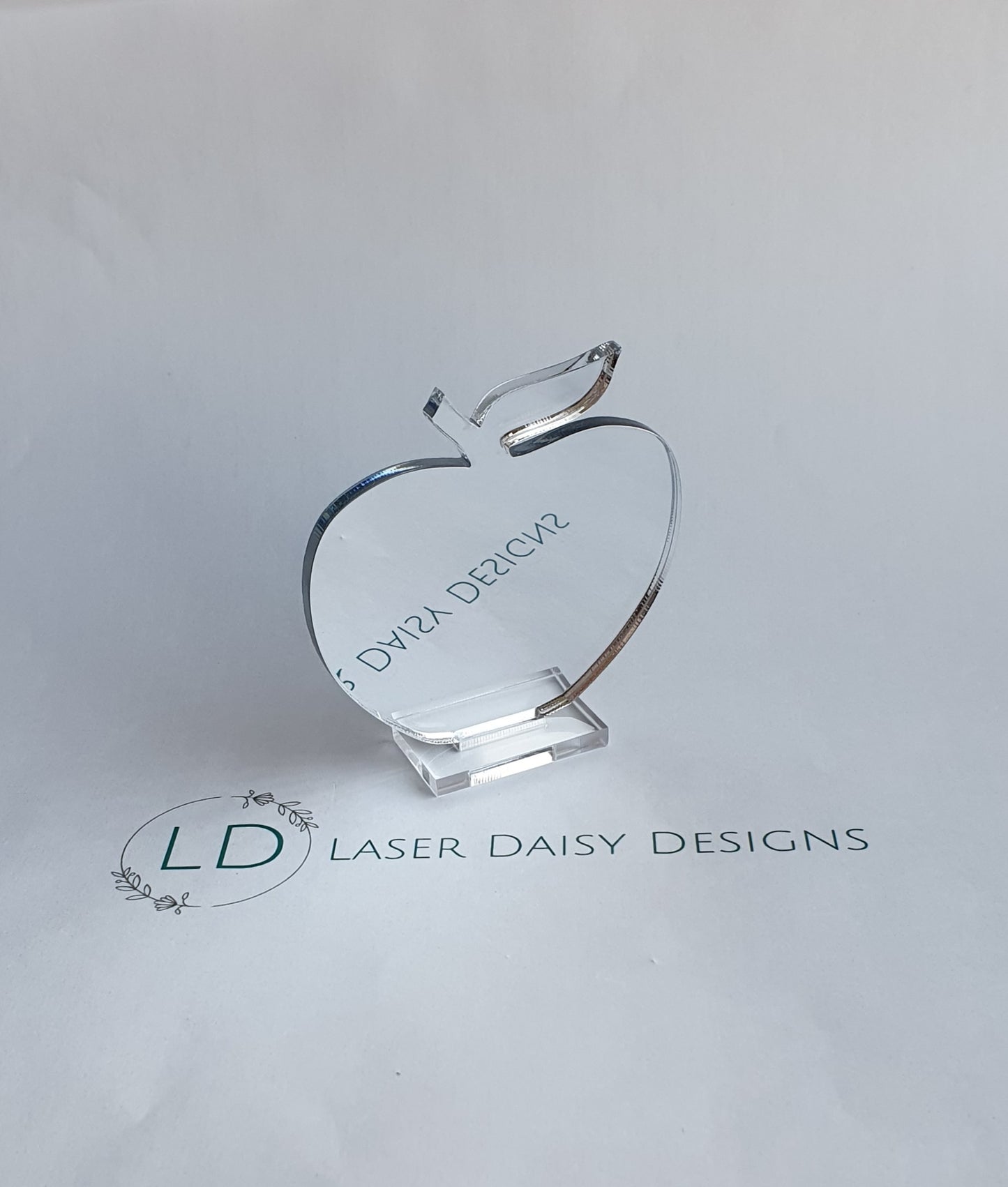 Blank 3mm mirror colour acrylic plaque with stand. Optional stand colours.