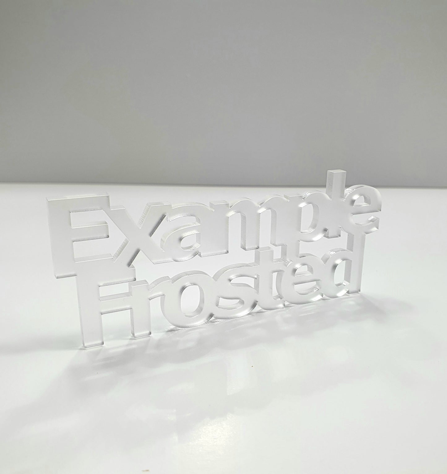 3mm Frosted Clear Cast Acrylic Crescent MoonShape. Blanks