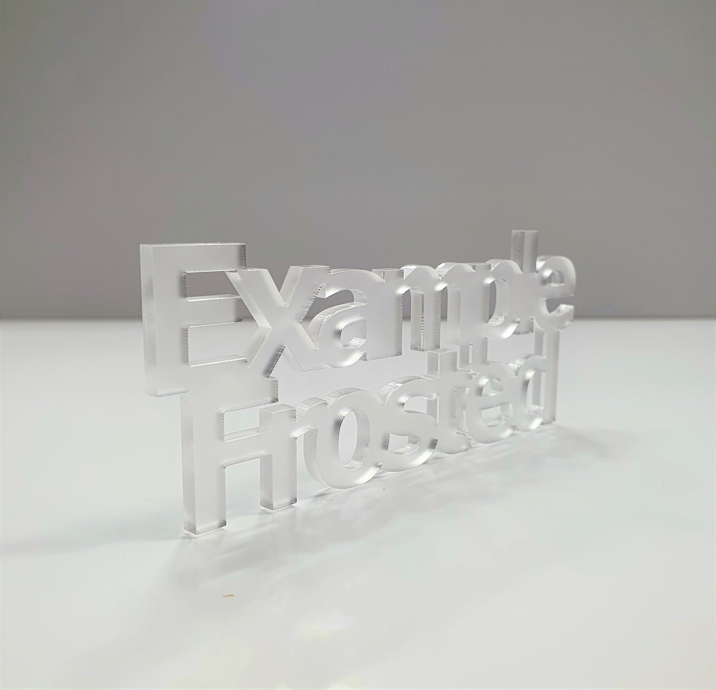 3mm Frosted Clear Cast Acrylic Crescent MoonShape. Blanks