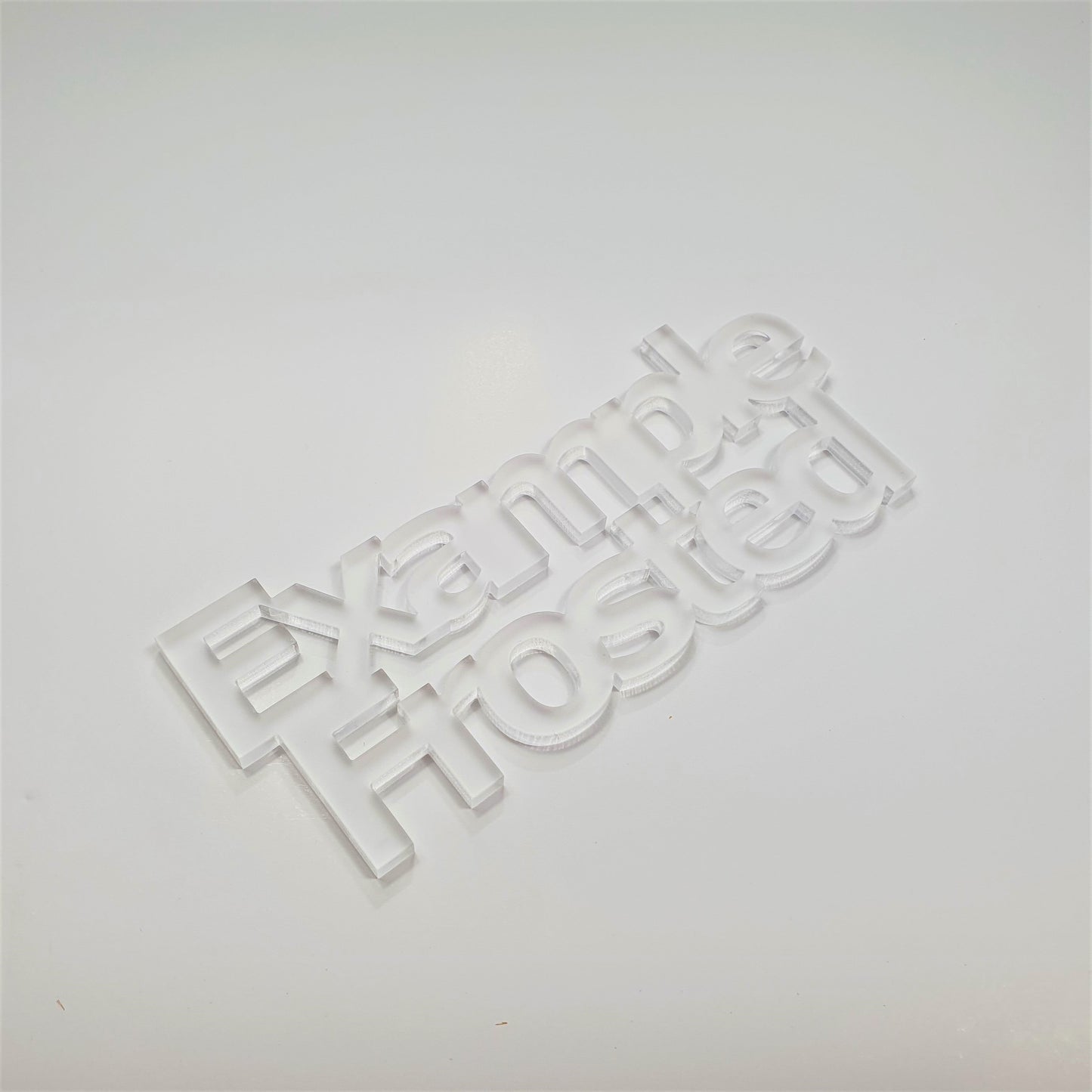 3mm Frosted Clear Cast Acrylic Crescent MoonShape. Blanks