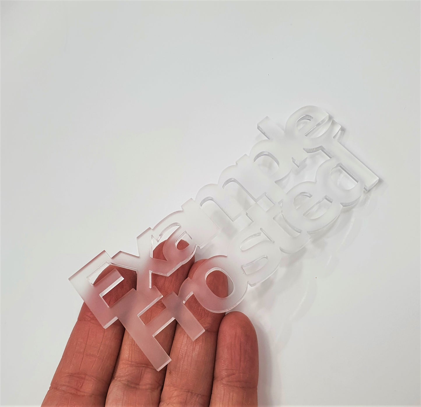 3mm Frosted Clear Cast Acrylic Bunting Shape. Blanks