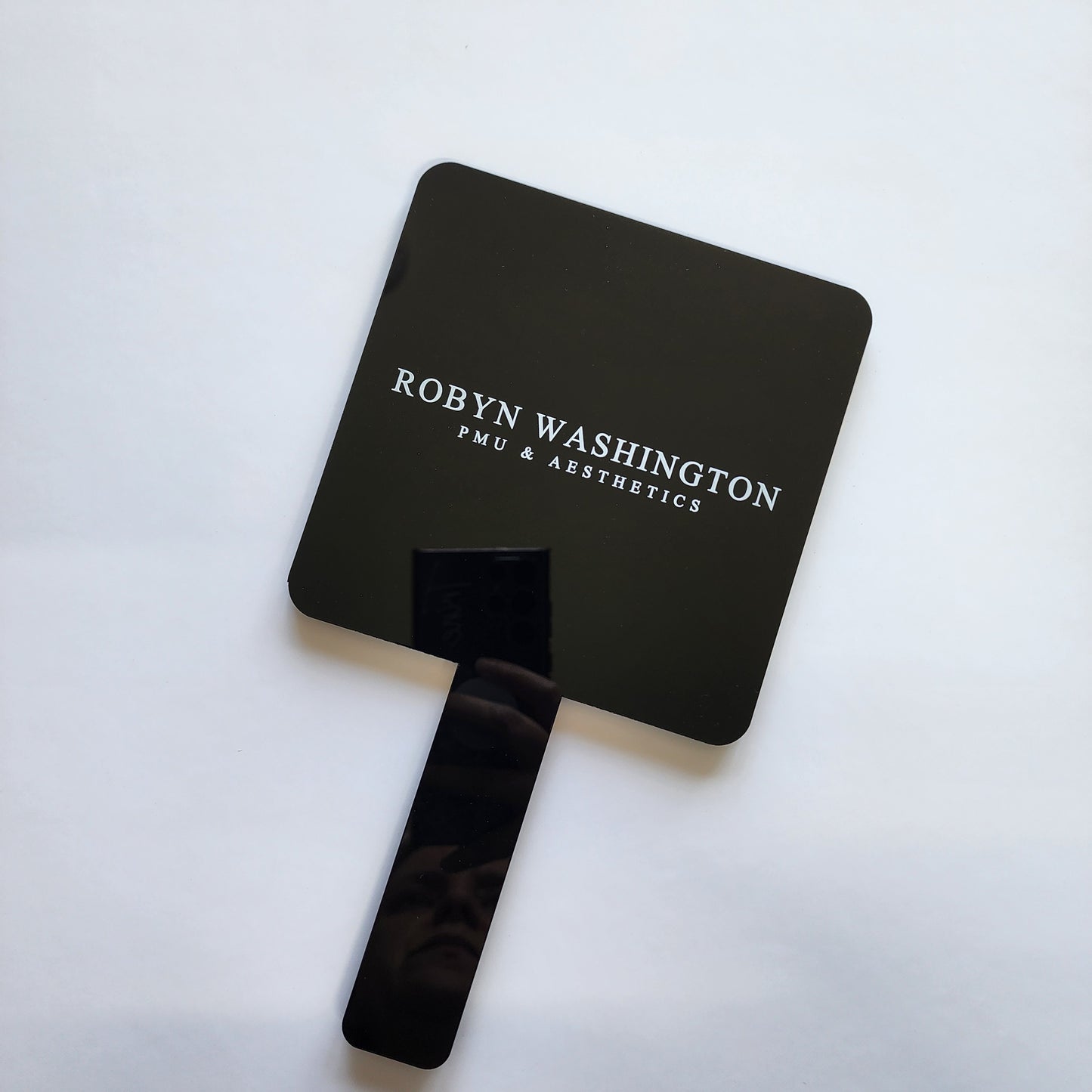 Personalised Handheld Mirrors. Luxury 6mm, Beauty, MUA, Aesthetics - Branded Logo