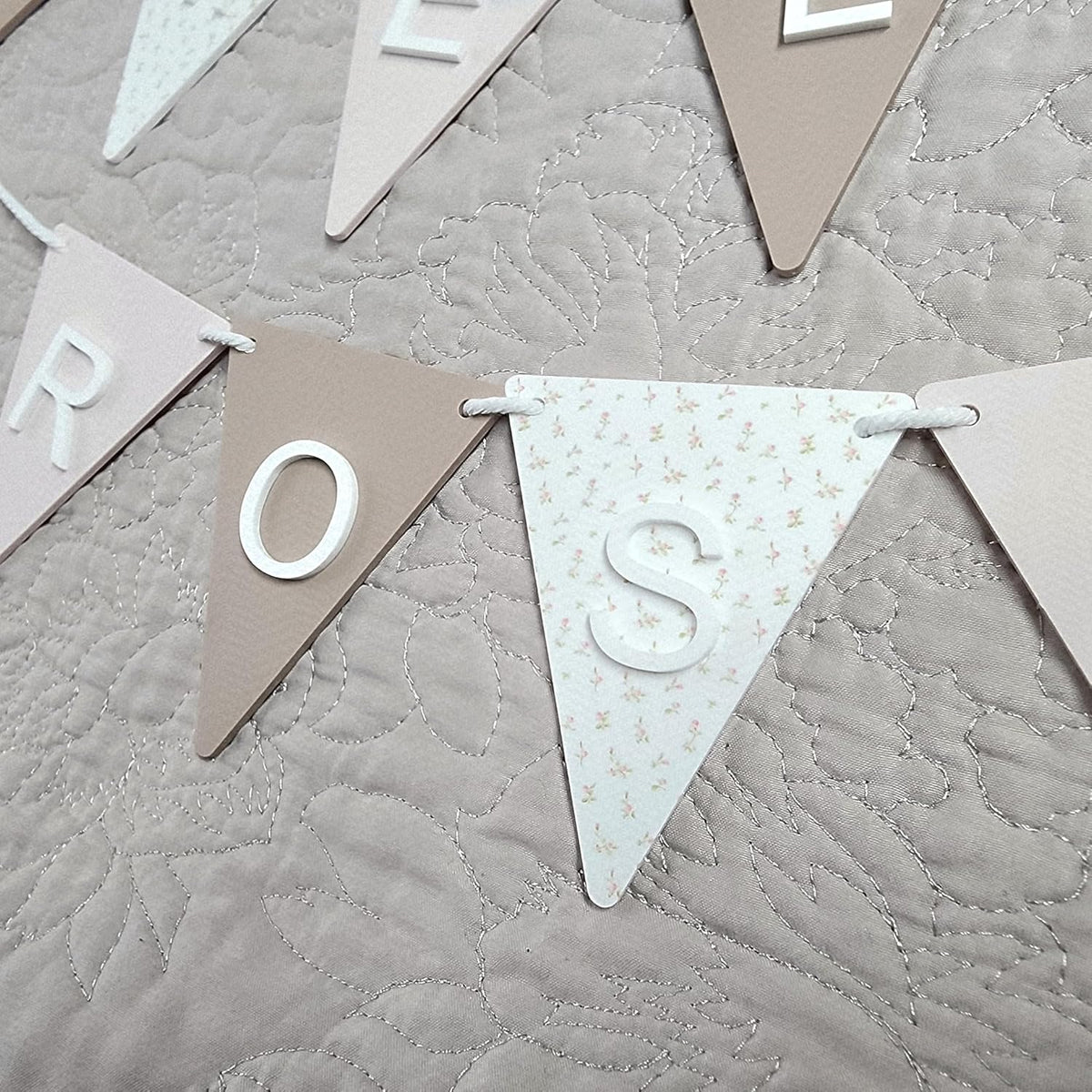 Personalised Garland Bunting Nursery Décor sign Optional Colours