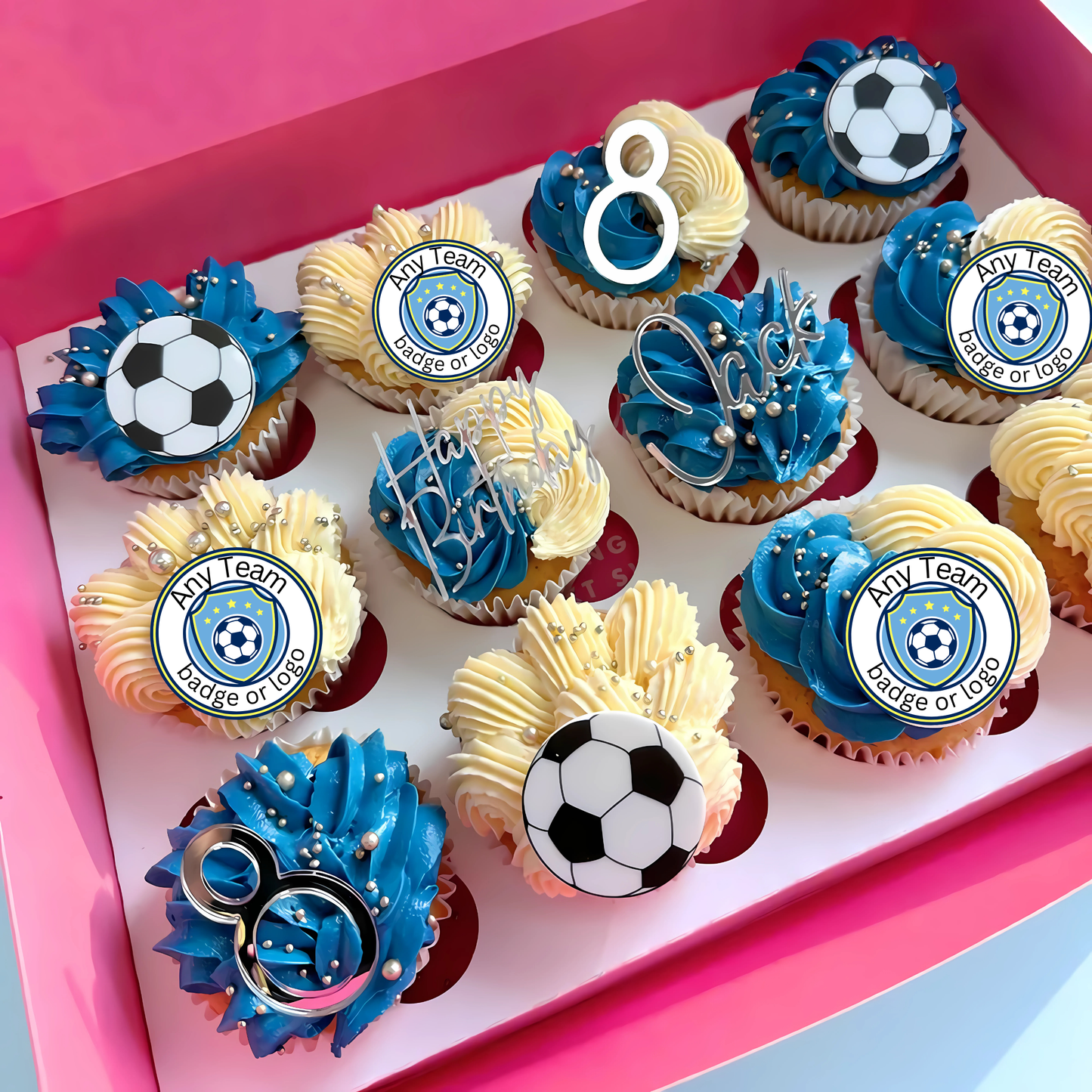Football Theme CupCake/Cake Charm Set