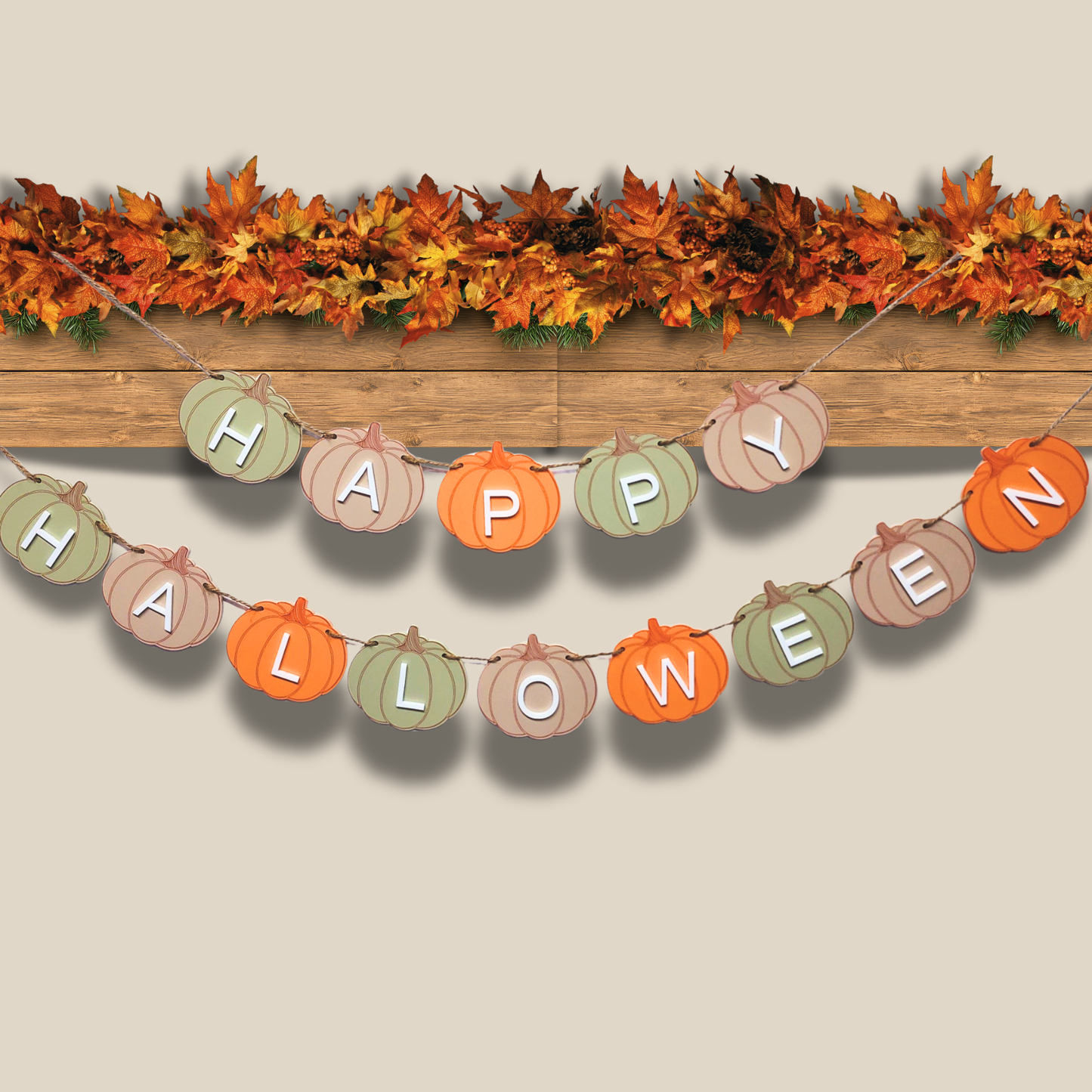Happy Halloween Garland Bunting Home Décor sign Optional Colours