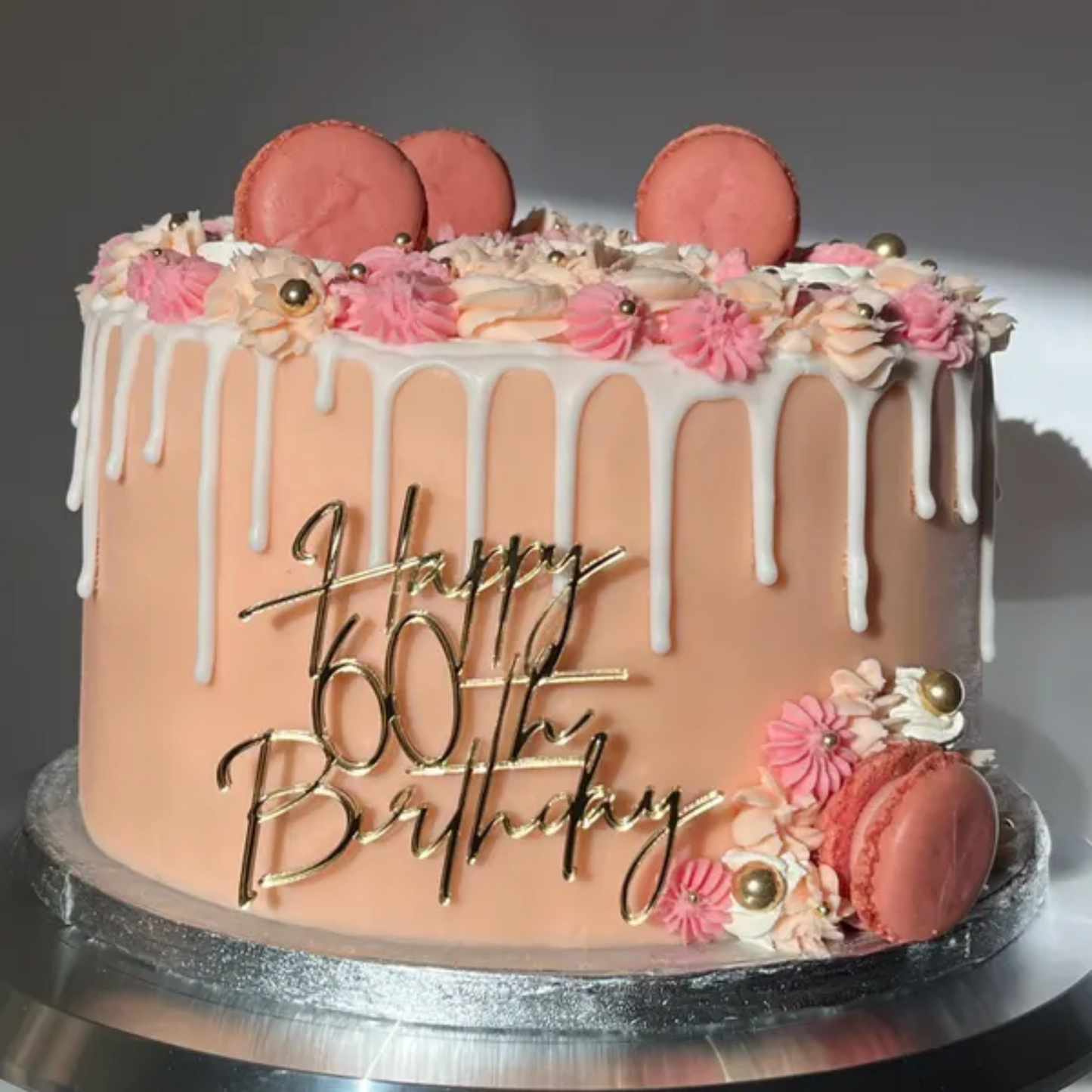 Acrylic Happy 'Age' 'Name' Cake Topper or Charm. Various Fonts, Colours & Sizes