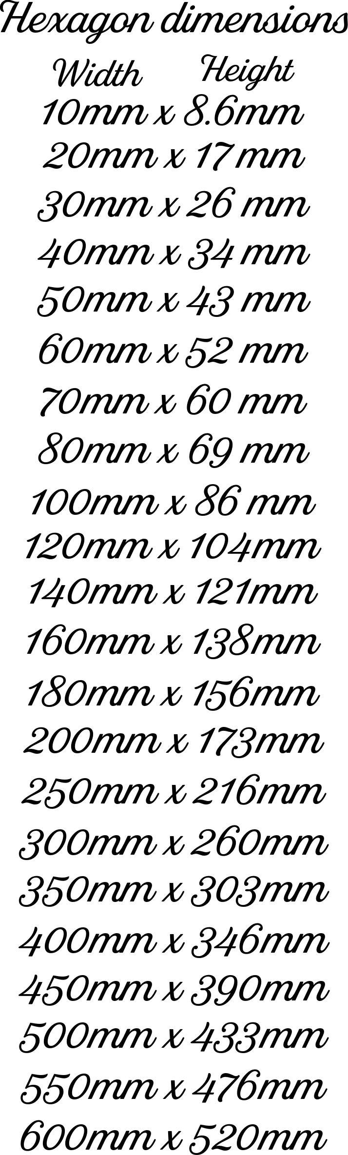 3mm Mirror Colour Acrylic Hexagon Shape. Blanks