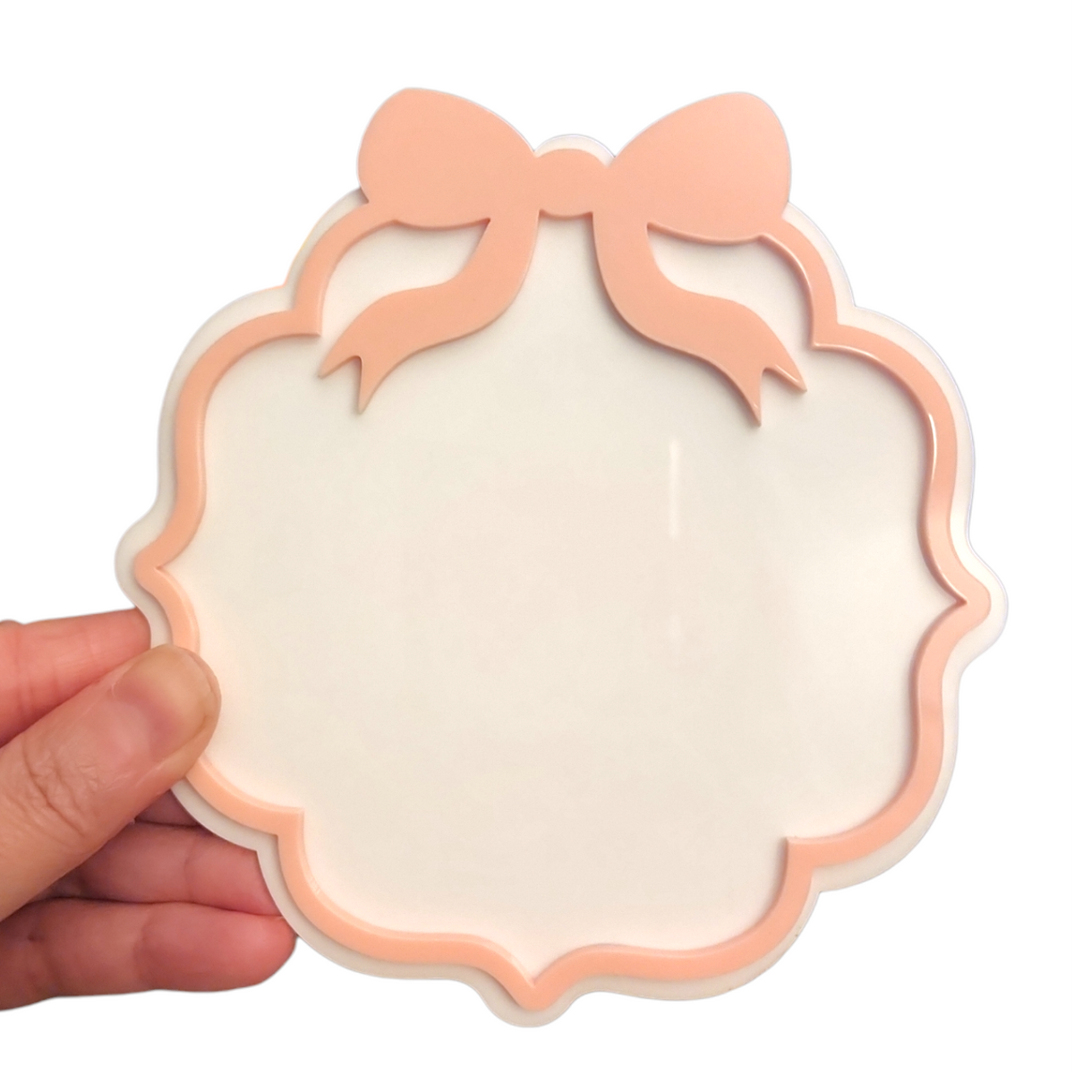 Acrylic Double layer Bow Detail Baby Name Props Blanks