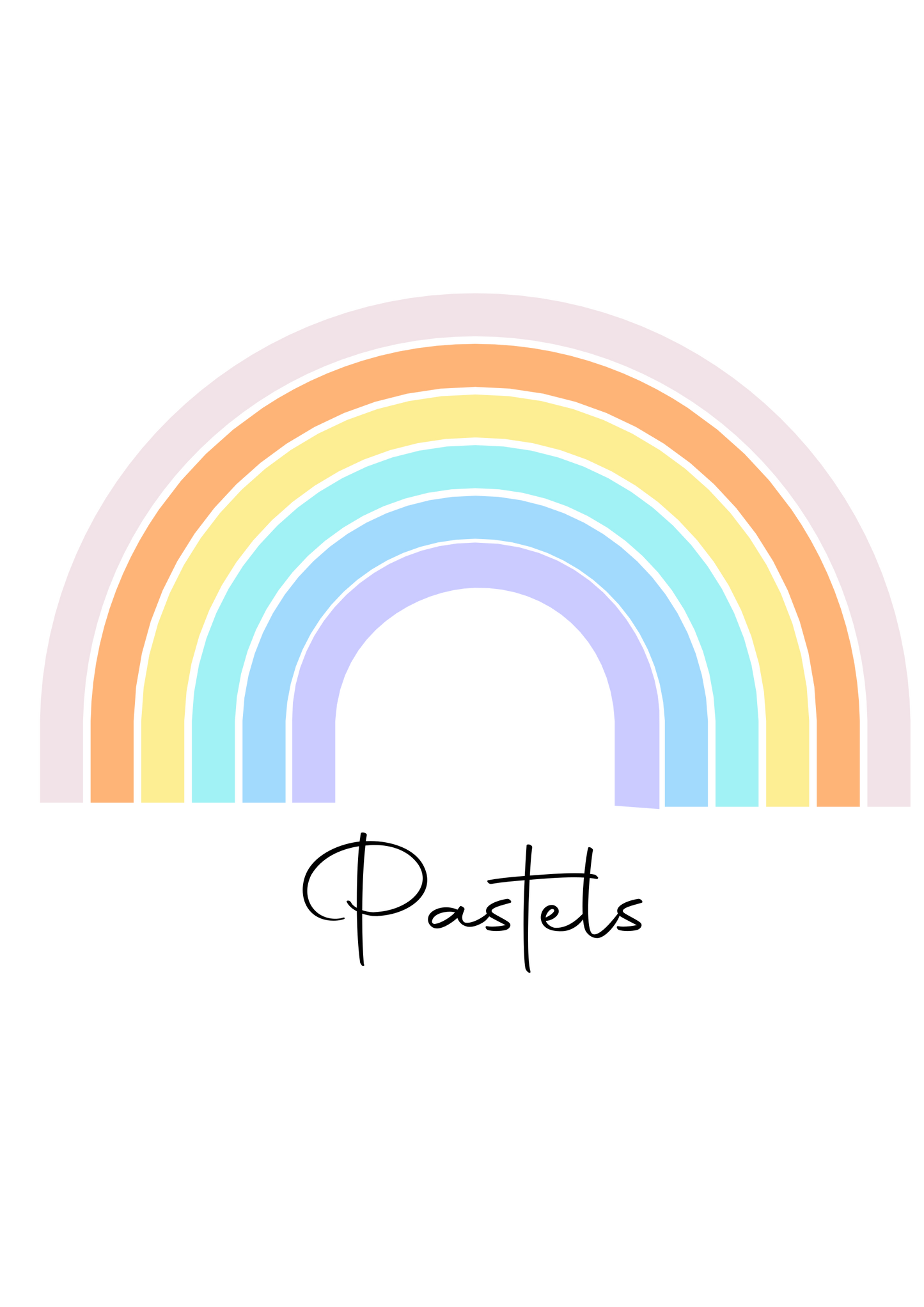 Rainbow Themed Charm/Topper Set. Various Size & Colour Options.