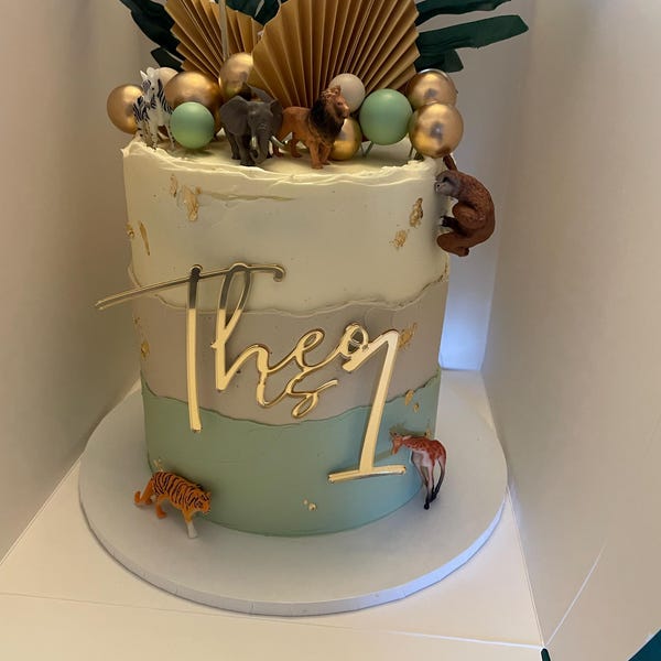 Acrylic Name is Age Cake Topper or Charm. Various Fonts, Colours & Sizes