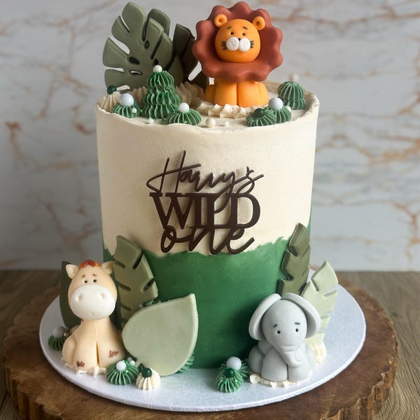 Name's WILD One Cake Topper or Charm. Various Fonts, Colours & Sizes