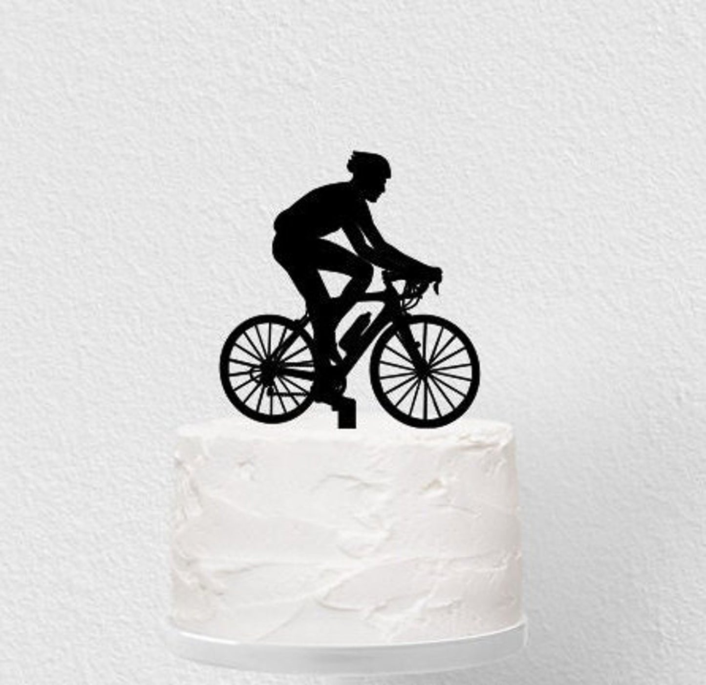 Acrylic Cyclist Cake Charm or Topper. Various Colours & Sizes