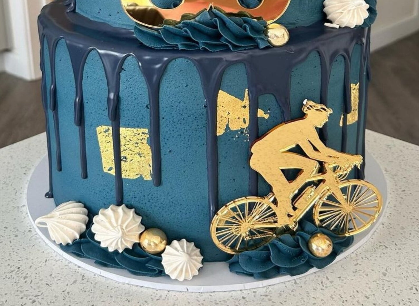 Acrylic Cyclist Cake Charm or Topper. Various Colours & Sizes