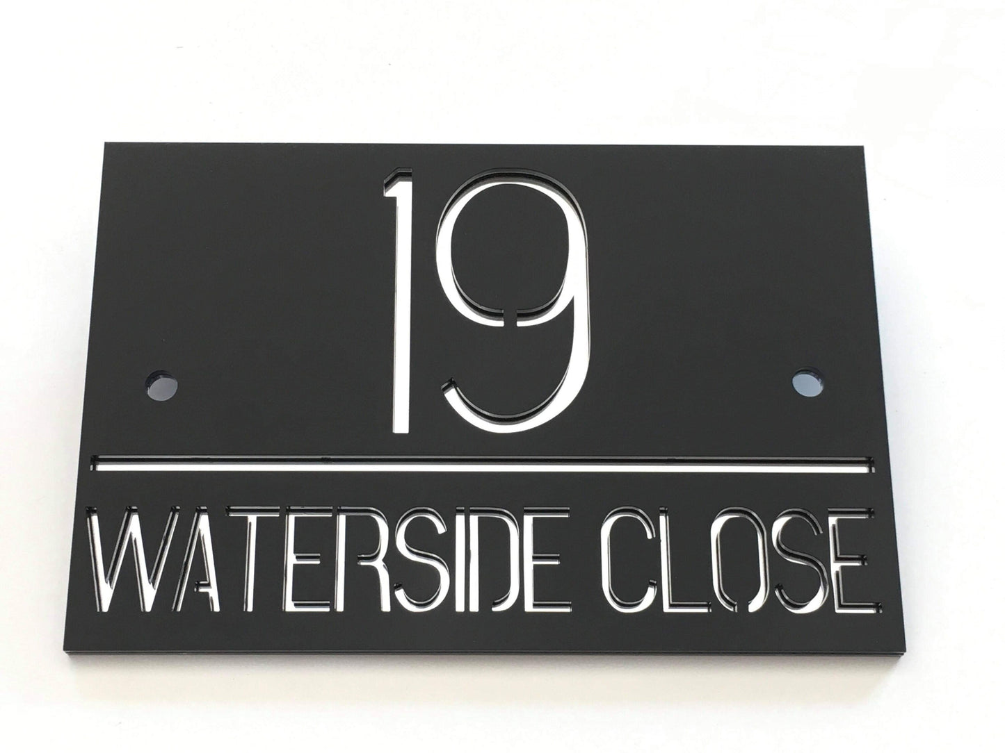 Modern Acrylic House Door Sign. Various colours available
