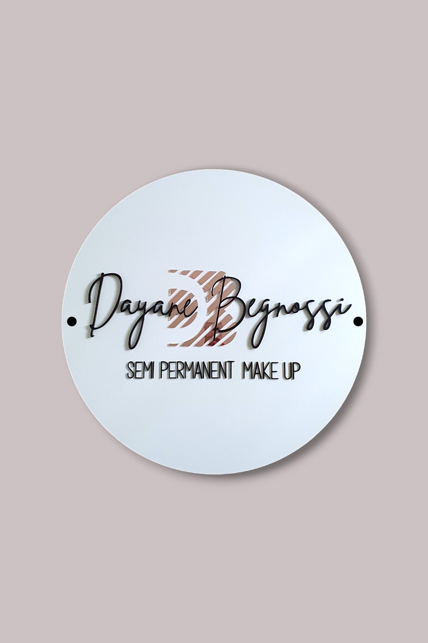 Custom personalised acrylic business sign logo, various sizes with optional colours.