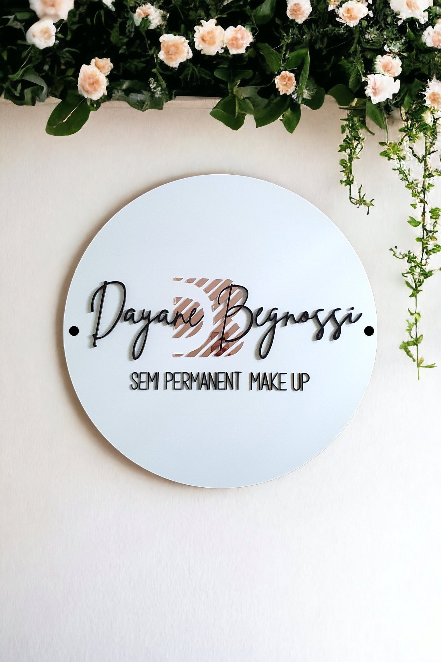 Custom personalised acrylic business sign logo, various sizes with optional colours.