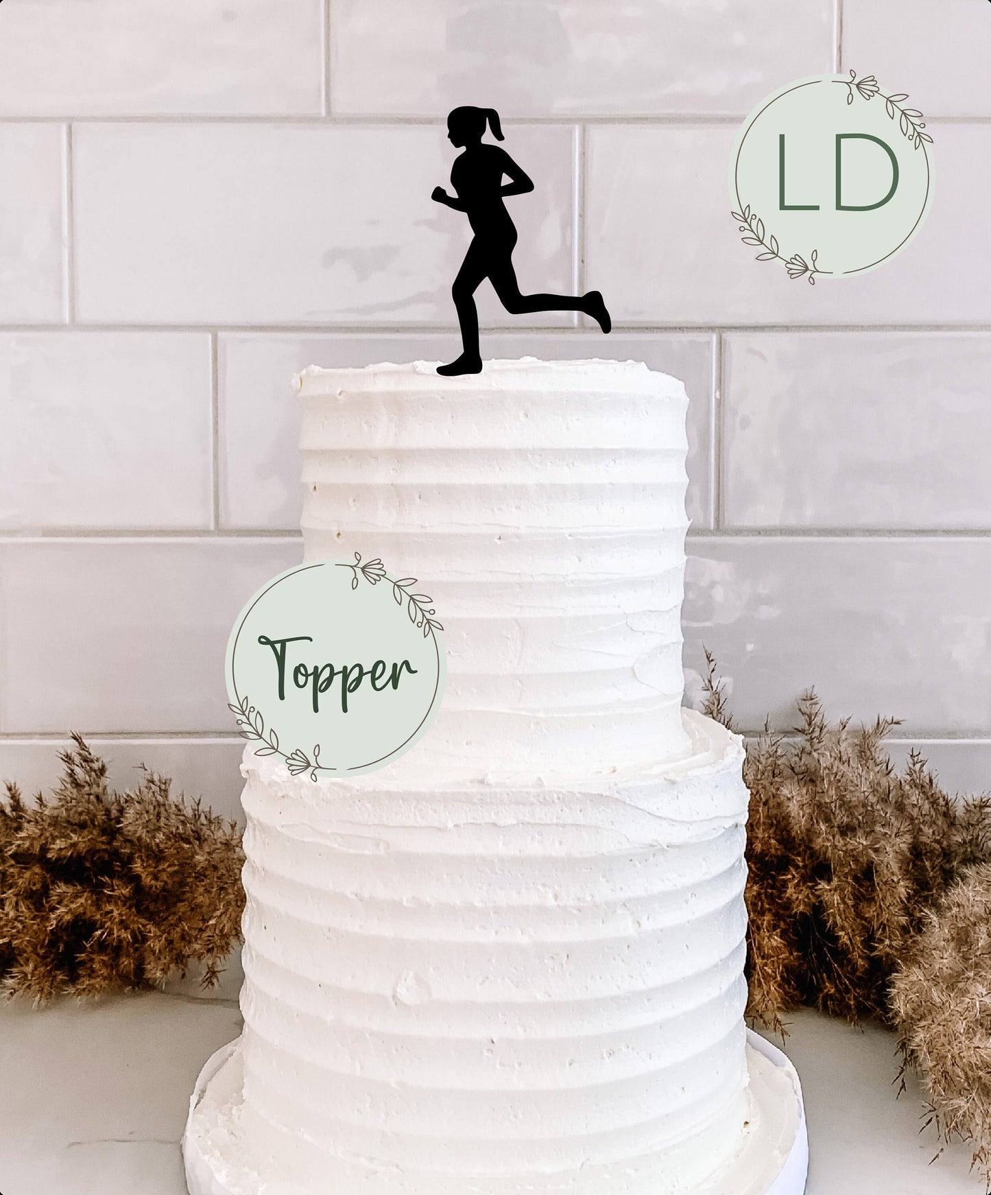 Acrylic Runner/Jogger Cake Charm or Topper. Various Colours & Sizes