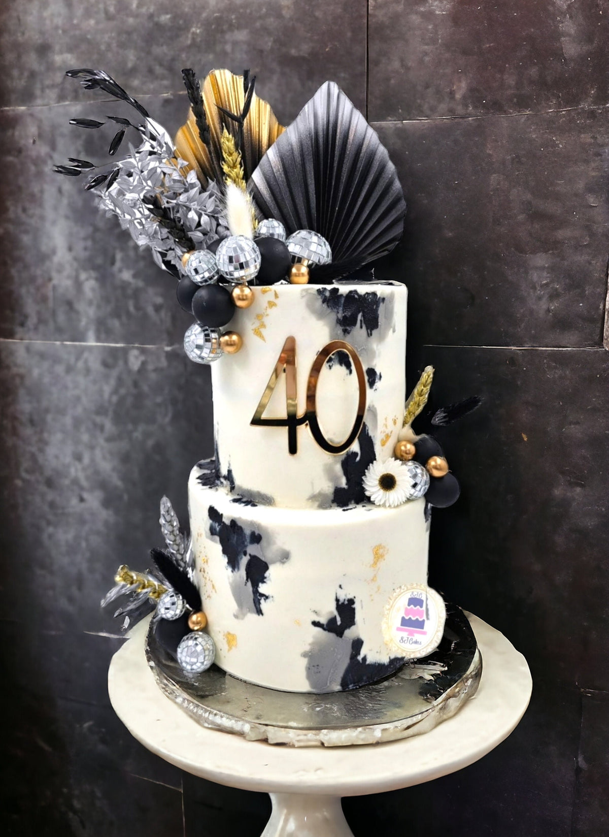 Acrylic Number Cake Charm or topper. Various Colours & Sizes 1-100