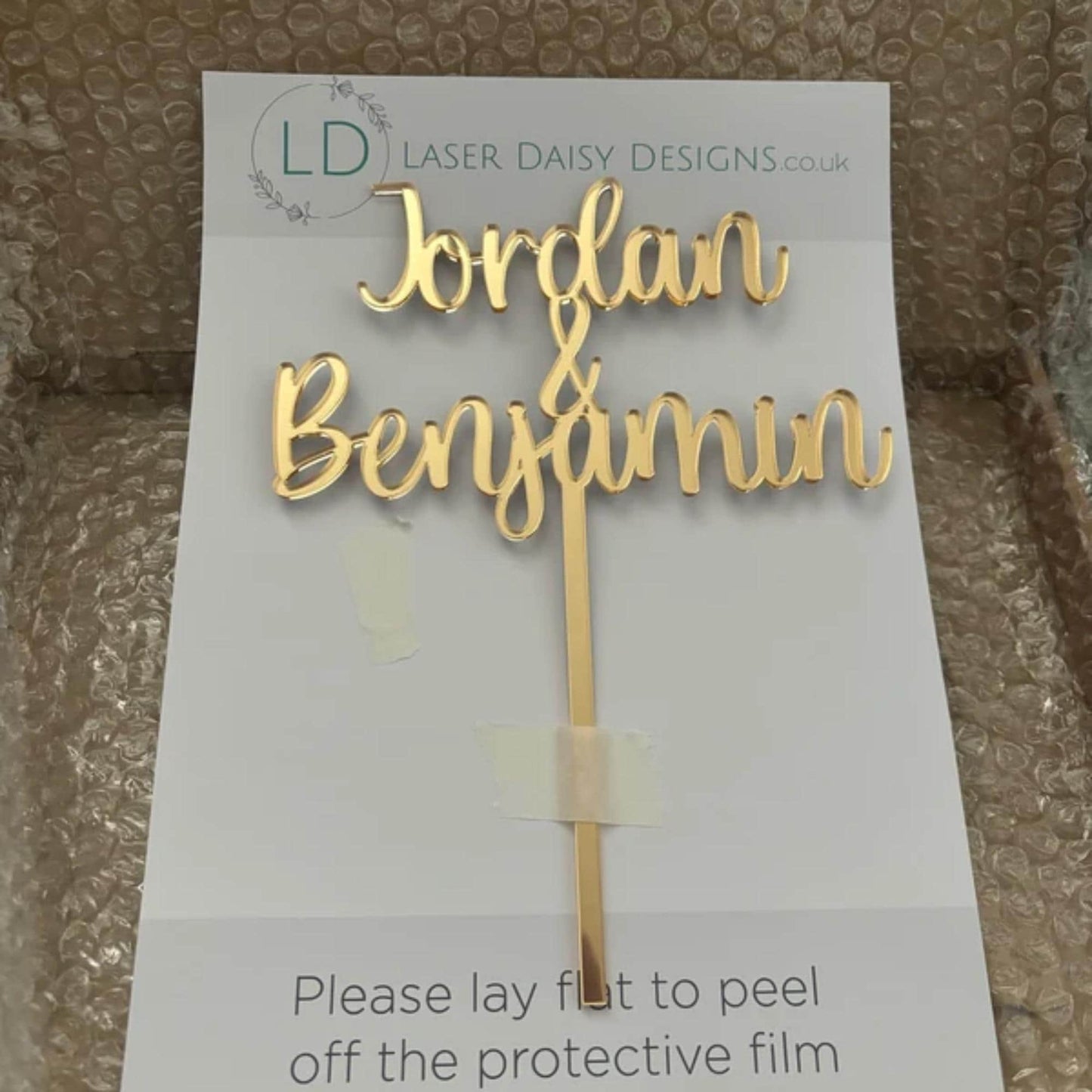 Acrylic Name and Name Cake Topper or Charm. Various Fonts, Colours & Sizes