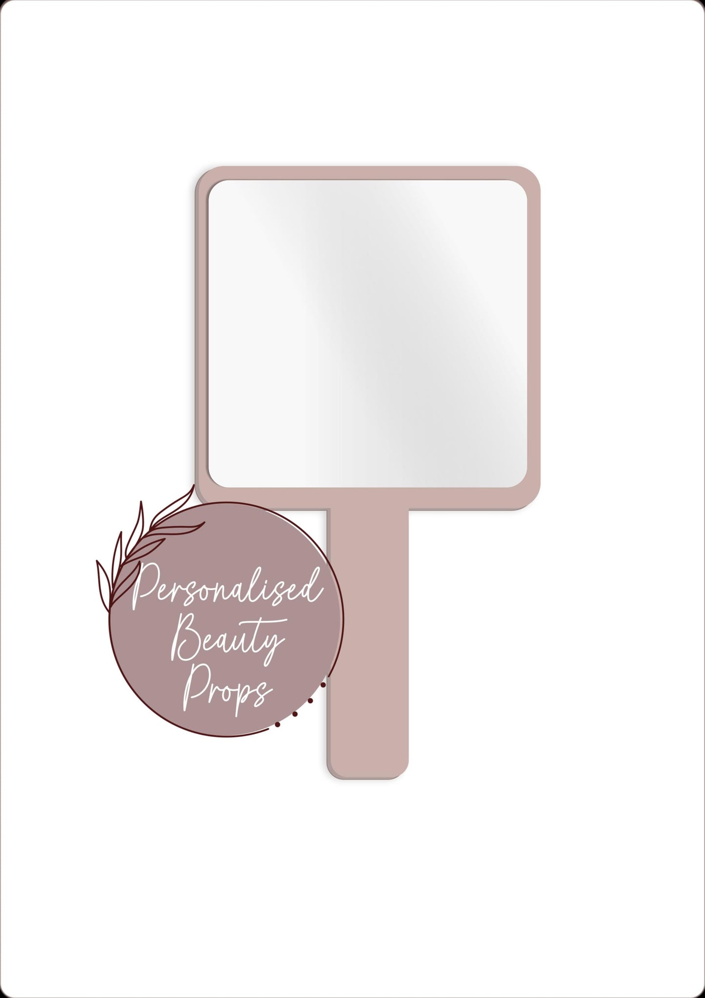 Personalised Printed Beauty Hair Eyebrow Eyelash Salon Props/Paddles. Various Colours. Optional Mirror