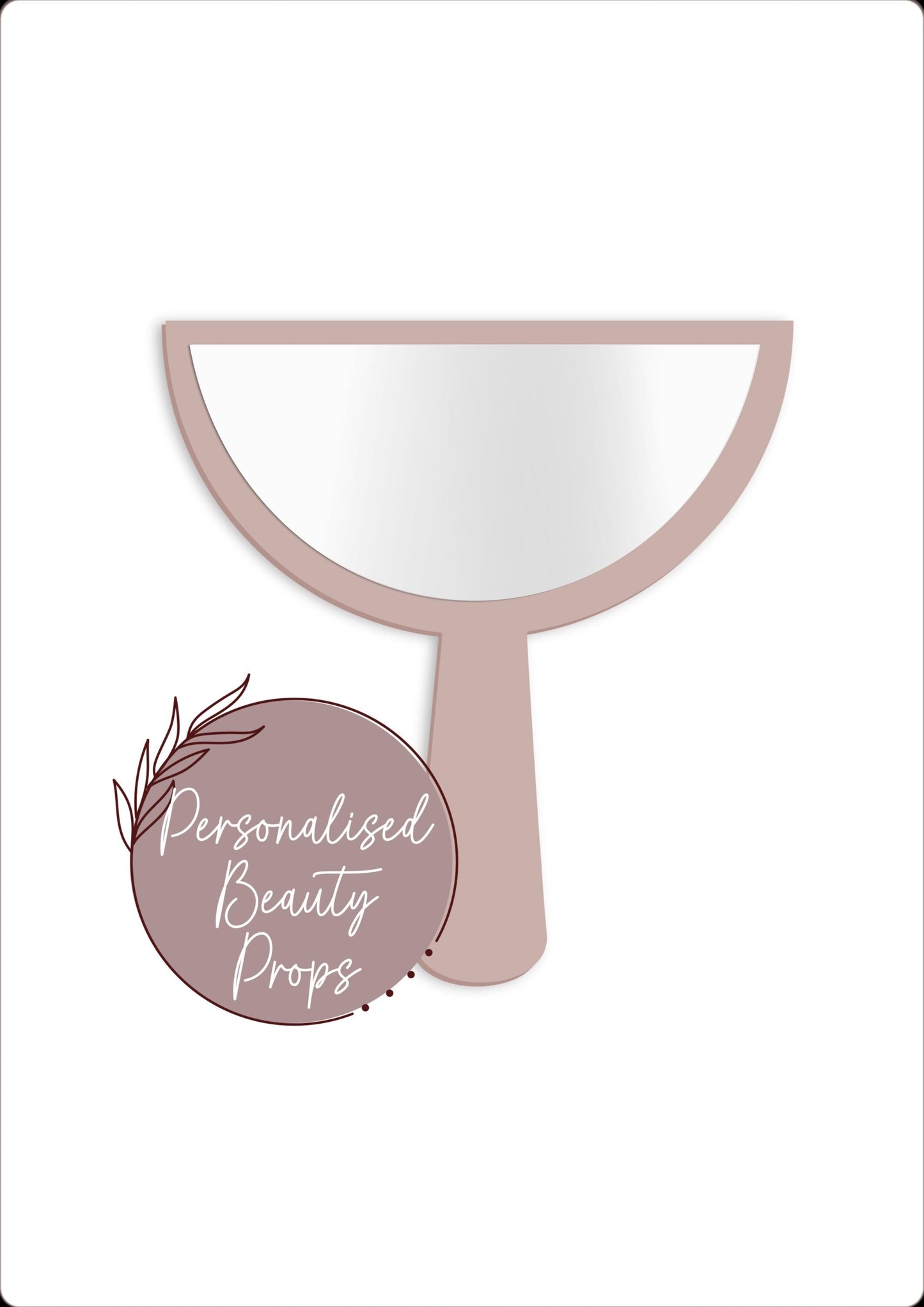 Personalised Printed Beauty Hair Eyelash/Eyebrow Salon Props/Paddles. Various Colours. Optional mirror
