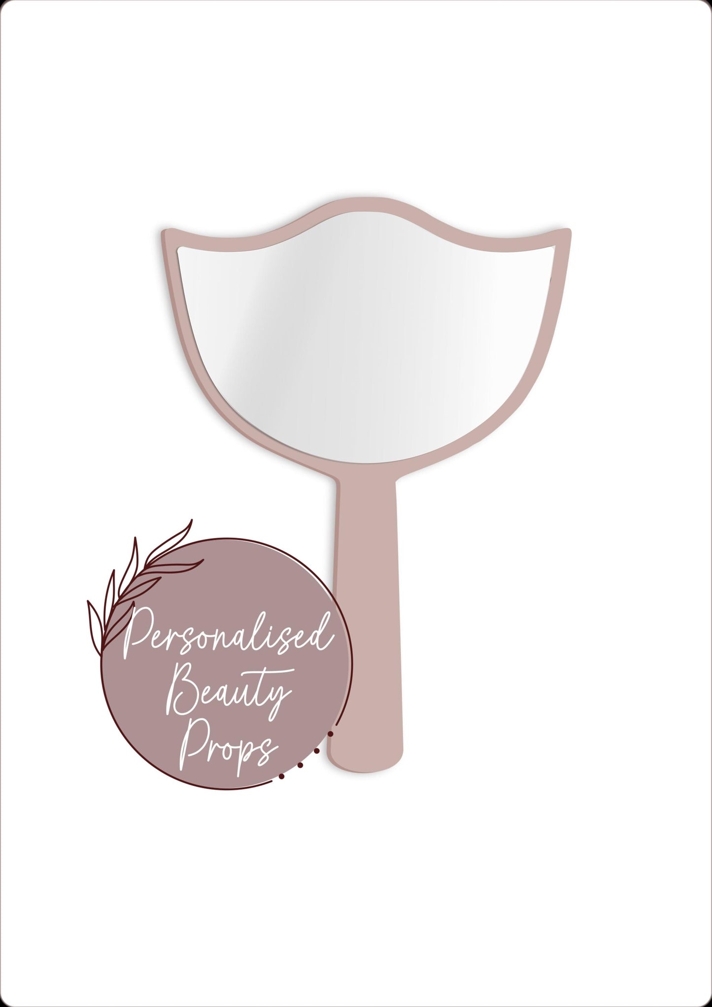Personalised Printed Beauty Hair Salon Props/Paddles. Various Colours, optional mirror.
