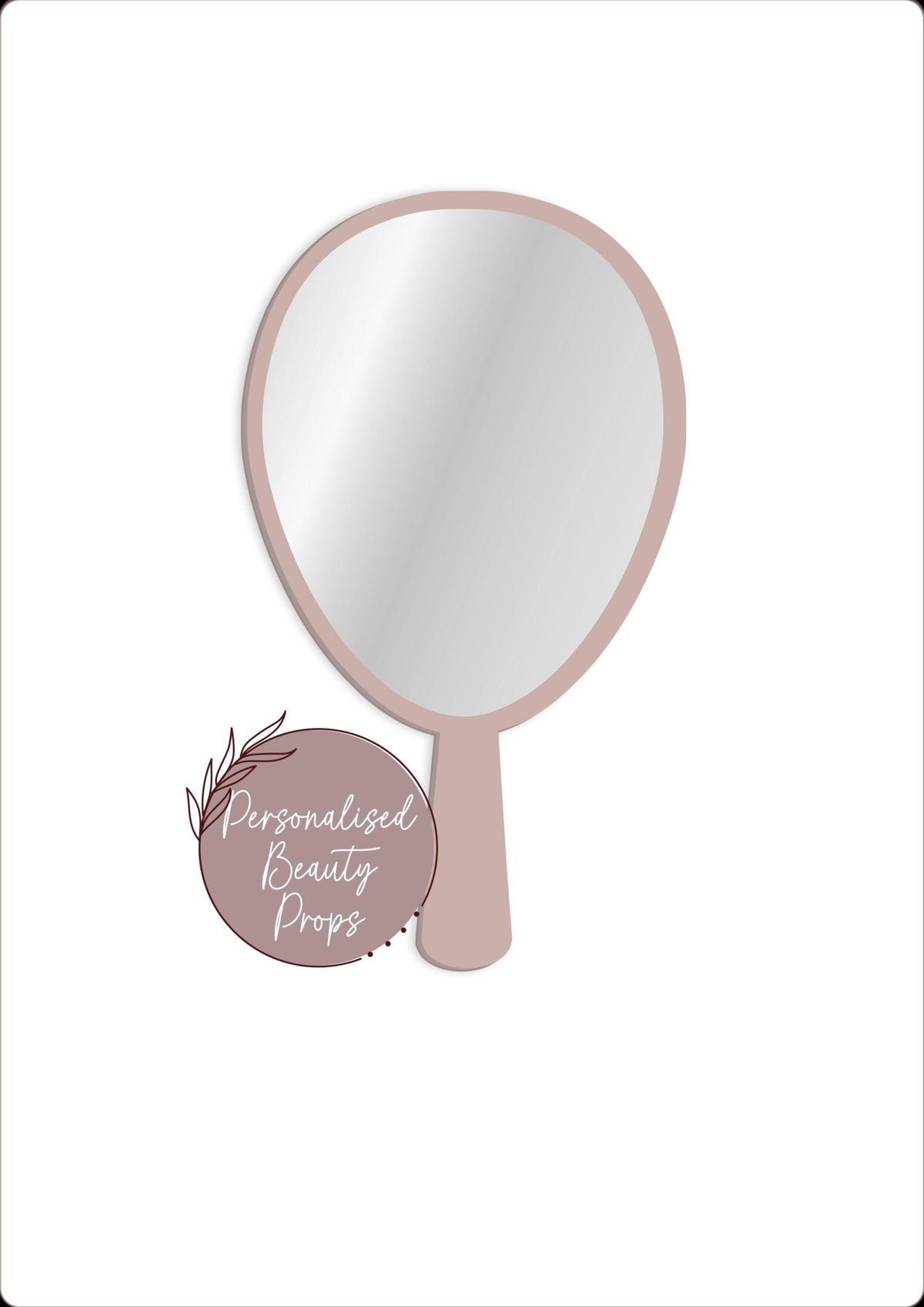 Personalised Handheld Mirrors. Luxury 6mm, Beauty, MUA, Aesthetics - Branded Logo
