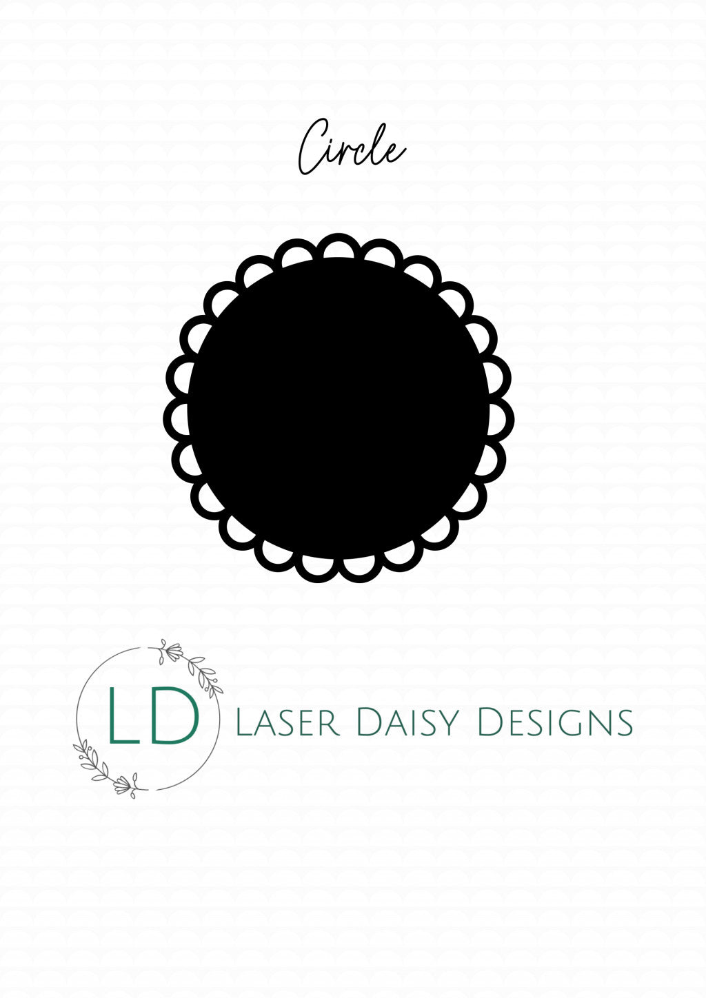 3mm Mirror Colour Acrylic Scalloped Shapes with lace border. Blanks