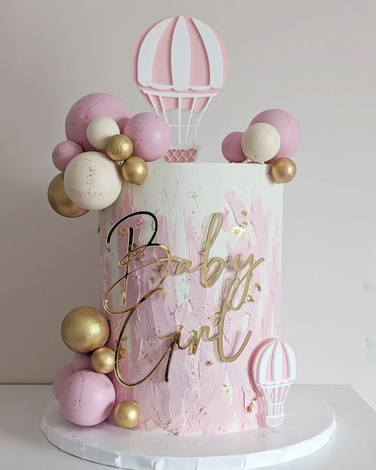 Hot Air Balloon Layered Charm/Topper Set. Optional Colours