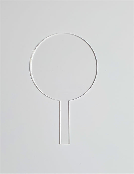 3mm Blank Cake Toppers, Clear Acrylic. Various Sizes & Quantities.