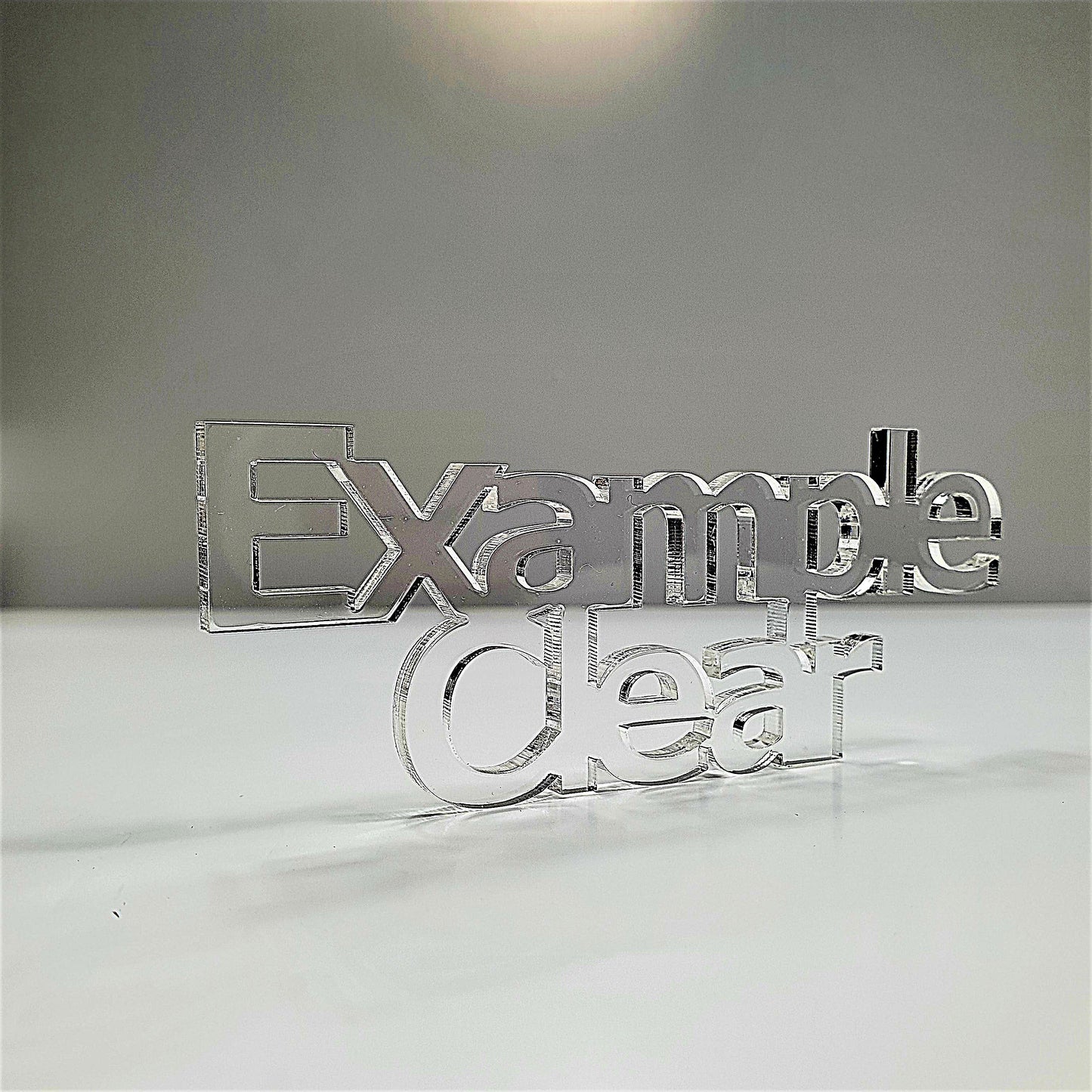 Blank 3mm clear cast acrylic rectangle/Semi Circle plaque with stand. Optional stand colours.