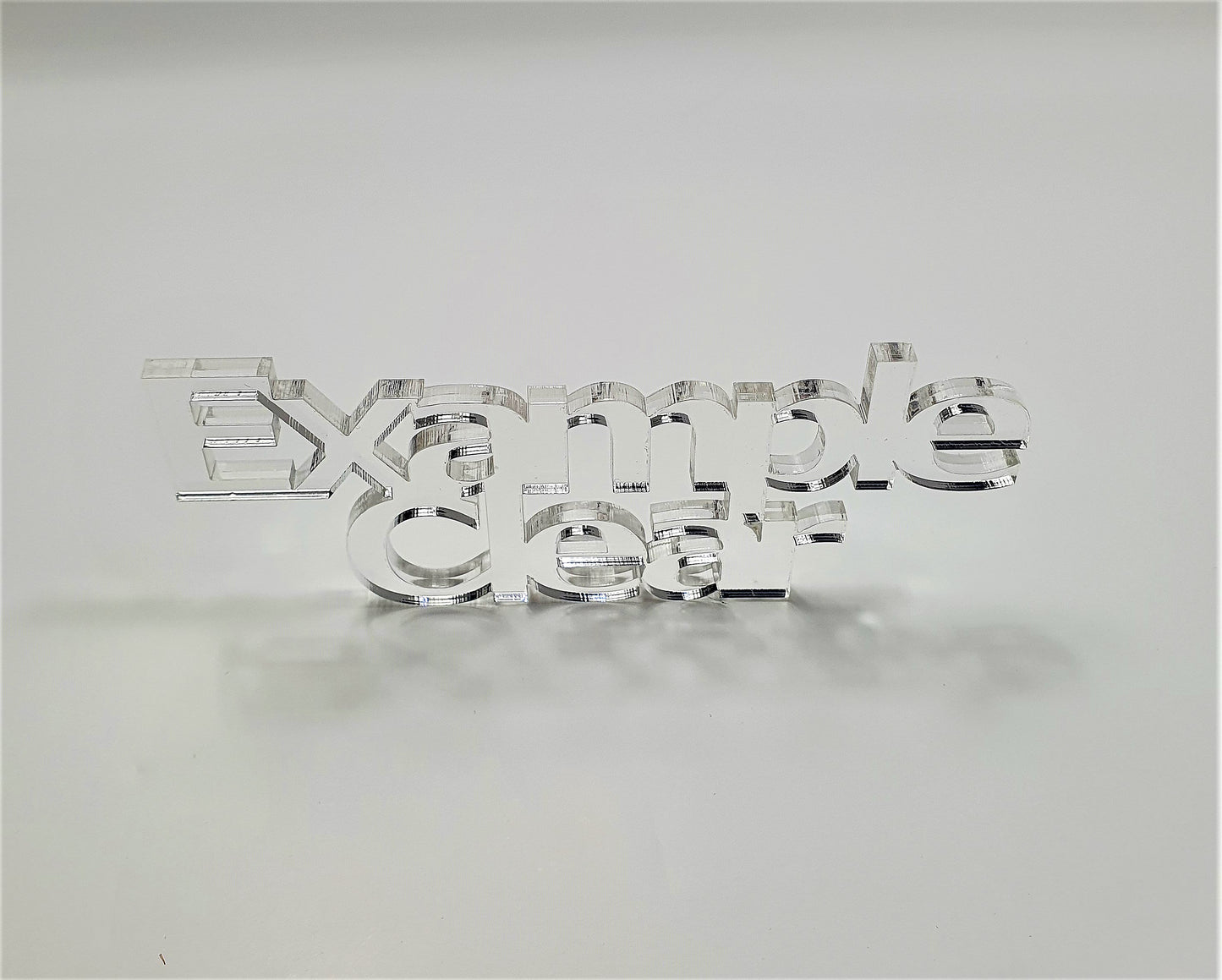 Blank 3mm clear cast acrylic rectangle/Semi Circle plaque with stand. Optional stand colours.