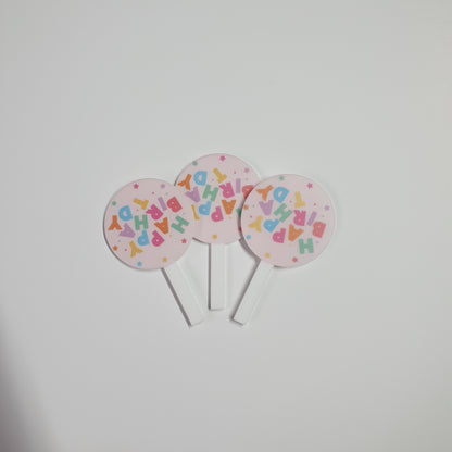 Printed Toppers 3mm Gloss Colour Cast Acrylic . Various shapes, sizes, colours & quantities