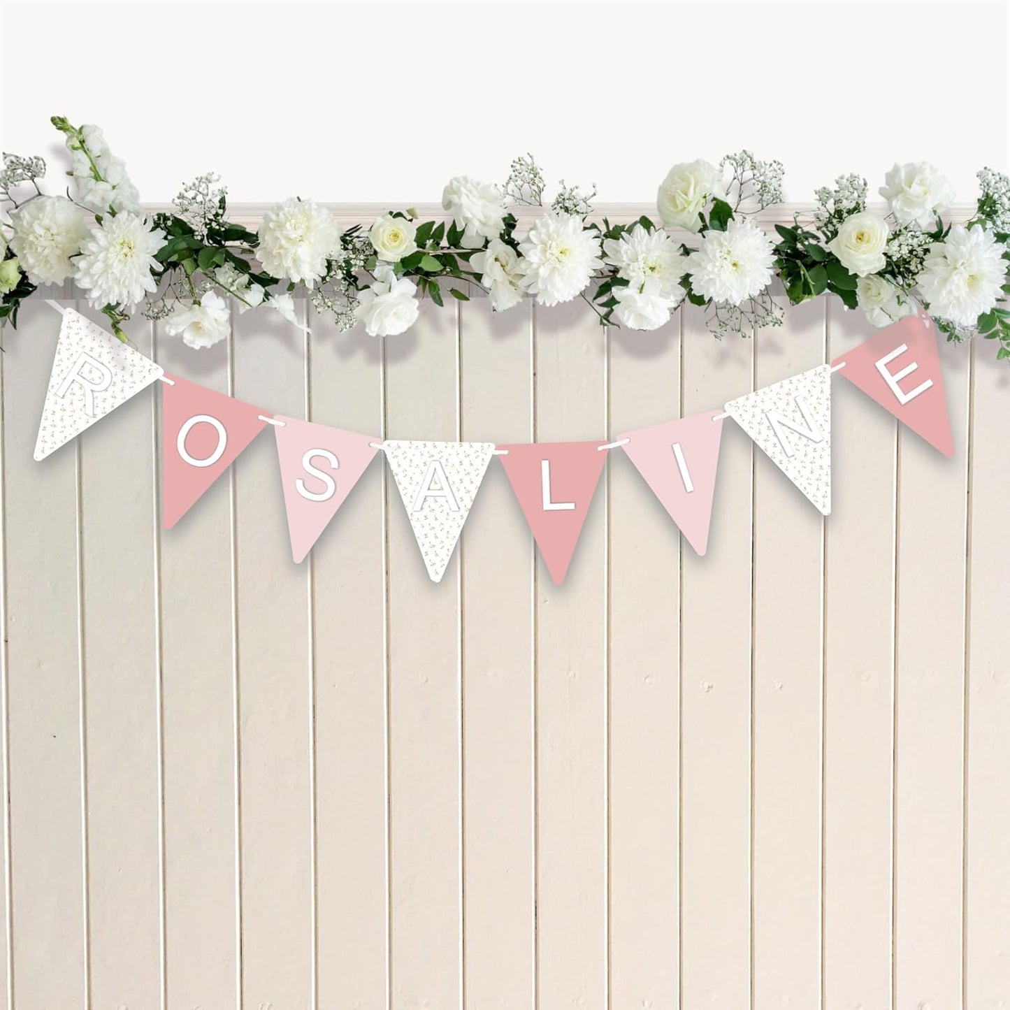Personalised Garland Bunting Nursery Décor sign Optional Colours