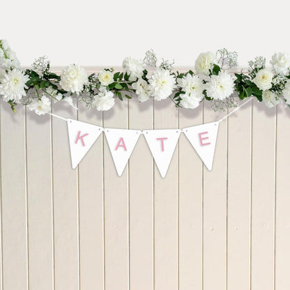 Personalised Garland Bunting Nursery Décor sign Optional Colours