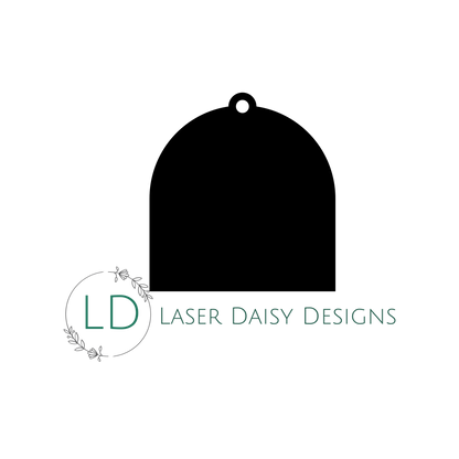 3mm Mirror Colour Acrylic Arch Bauble Shape. Blanks