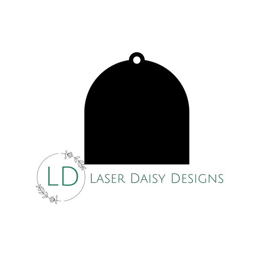 2mm Clear Cast Acrylic Arch Bauble Shape. Blanks