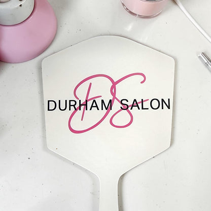 Personalised Handheld Mirrors. Luxury 6mm, Beauty, MUA, Aesthetics - Branded Logo