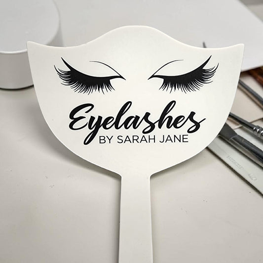 Personalised Handheld Mirrors. Luxury 6mm, Beauty, MUA, Aesthetics - Branded Logo