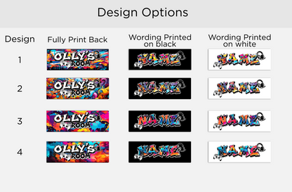 Personalized graffiti gaming style sign. Optional design style & size.