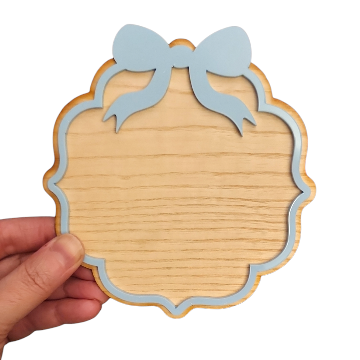 Acrylic Double layer Bow Detail Baby Name Props Blanks
