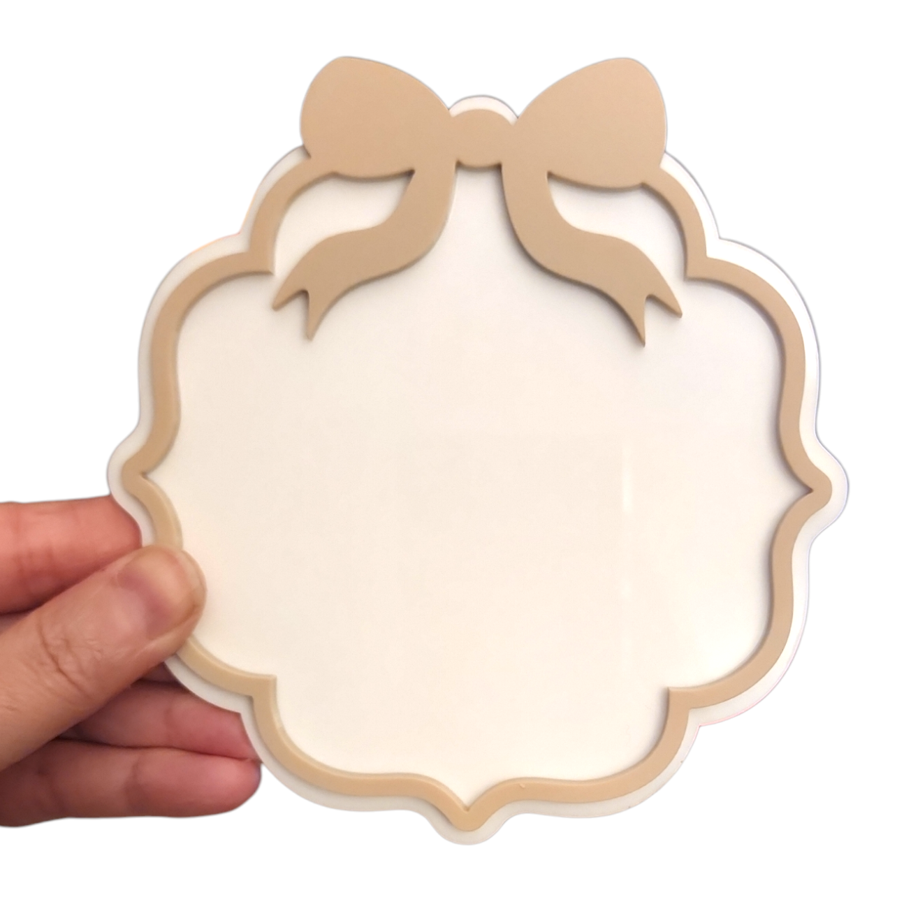 Acrylic Double layer Bow Detail Baby Name Props Blanks