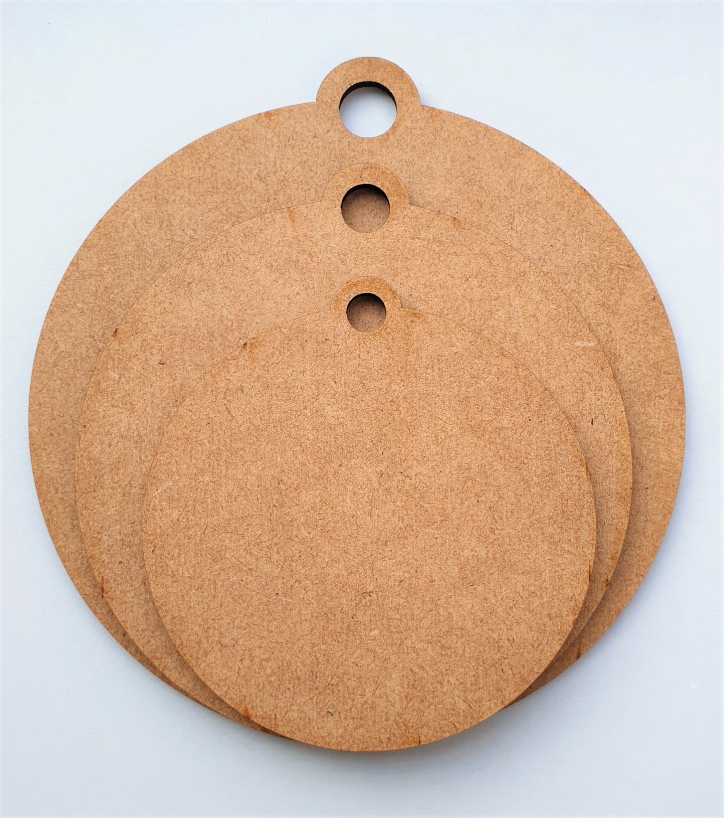 3mm MDF Wood Bauble Shape. Blanks