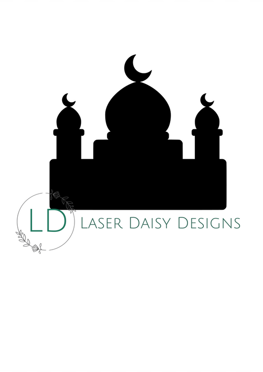 3mm Clear Cast Acrylic Mosque Shape. Blanks