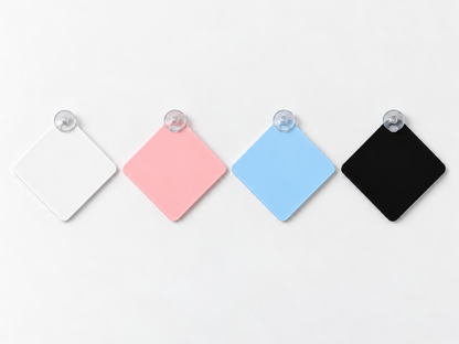 Blank Acrylic Colour Car Hanger With Suction Cup