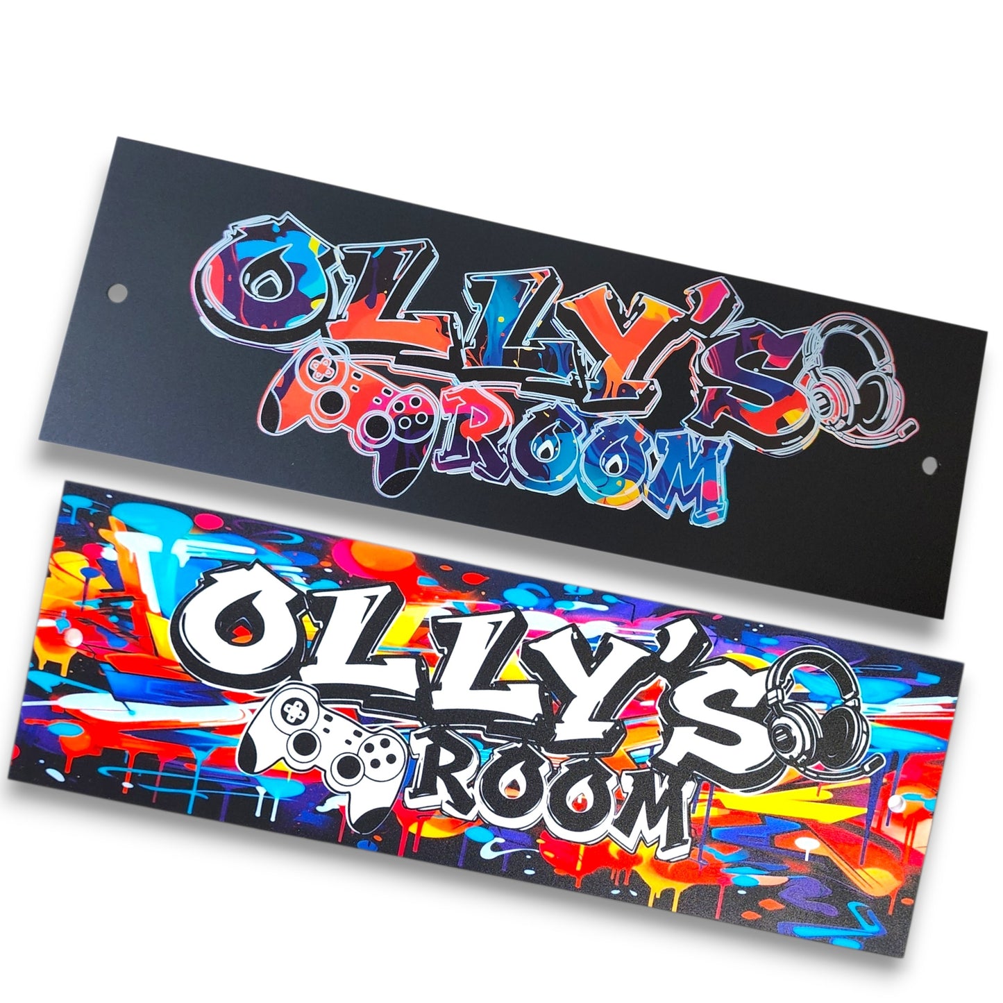 Personalized graffiti gaming style sign. Optional design style & size.