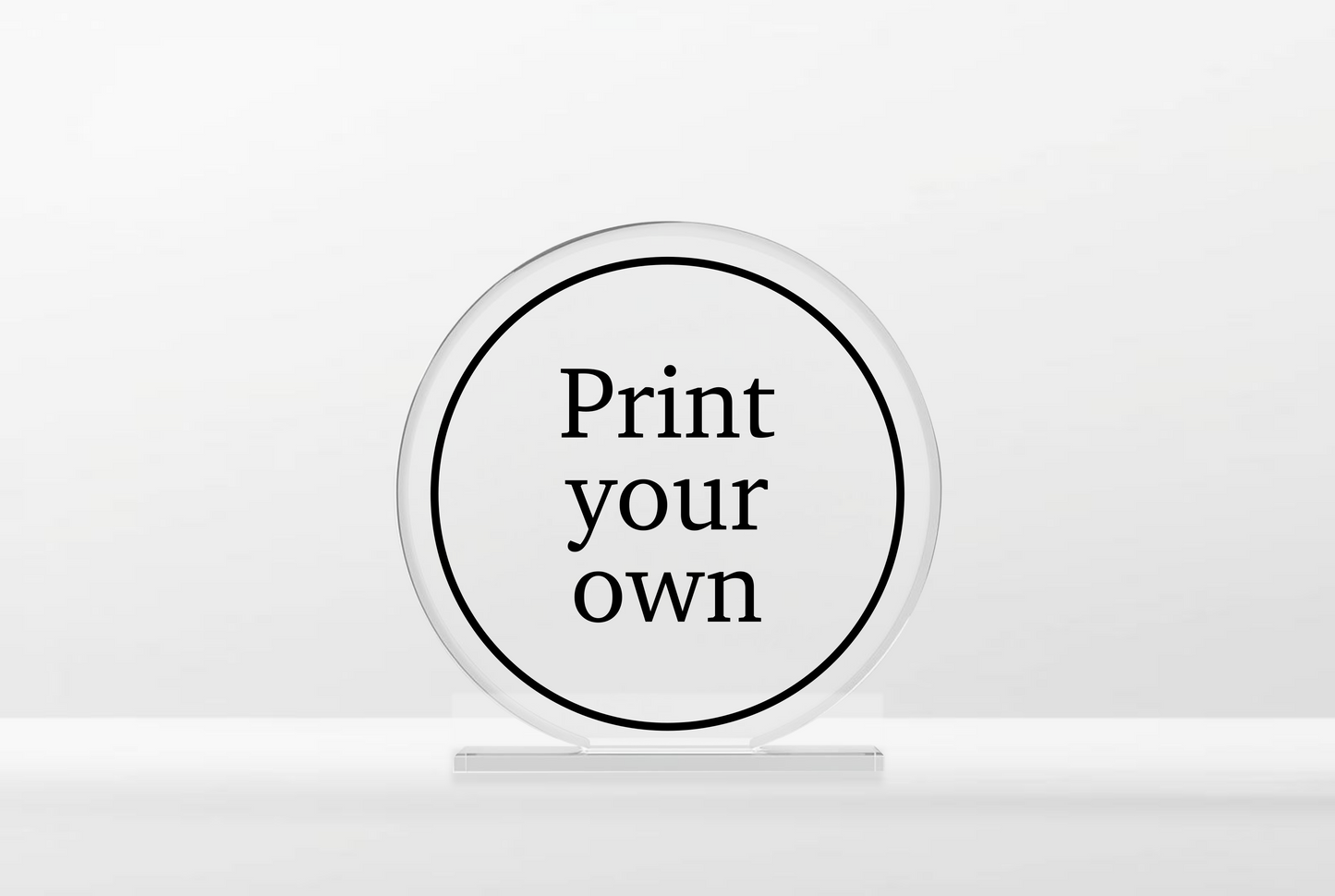 Print your own Dance/Competition/Cheer/Beauty Trophy Award. 3mm clear cast acrylic plaque with stand. Optional stand colours.