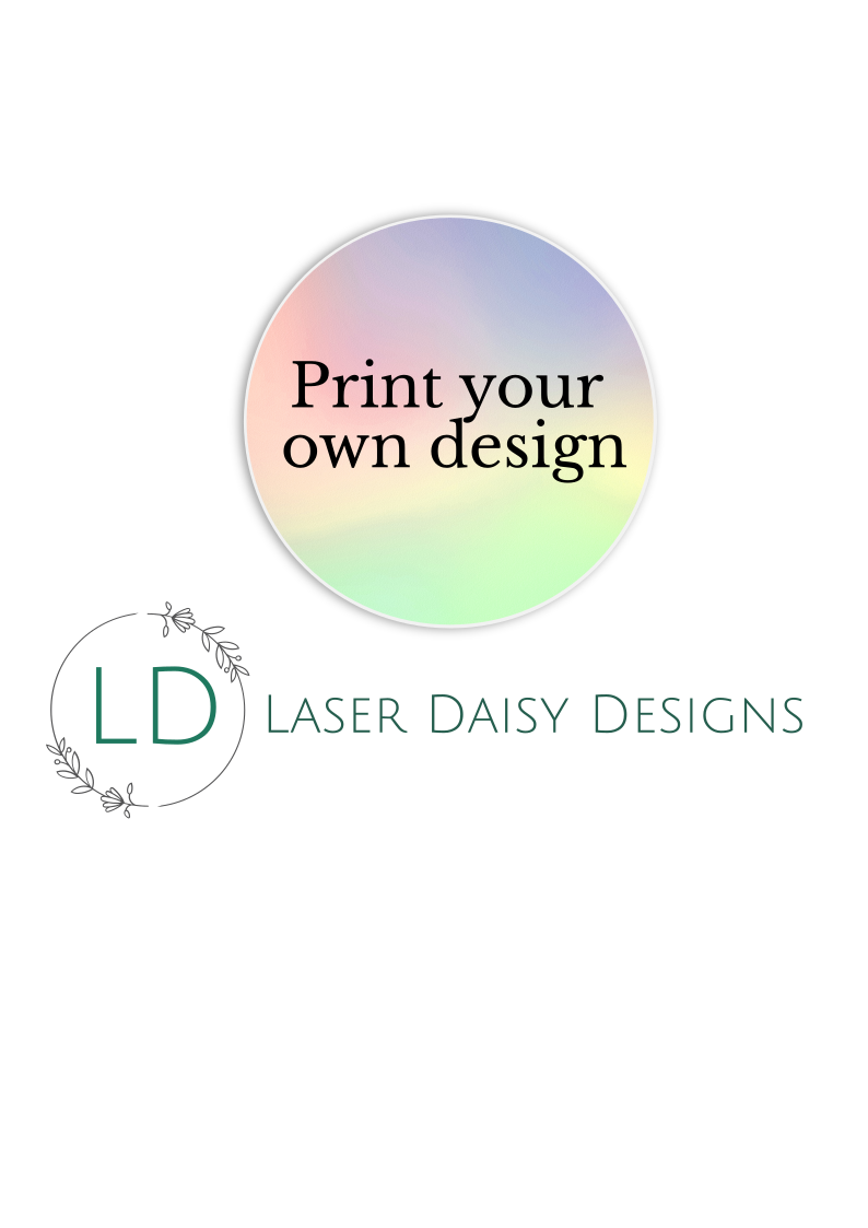 Print Your Own Acrylic Shapes. 3mm Matt Colour available in various shapes, sizes and colours.