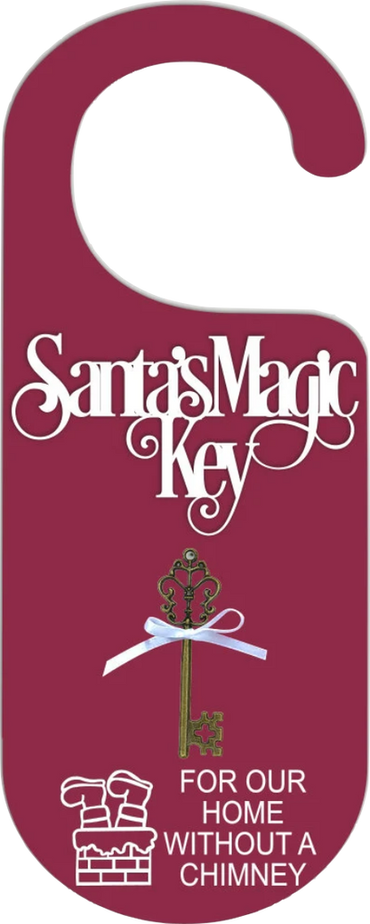 Santa's Magic Key | Door Hanger | Personalised Christmas Decoration Keepsake. Various colours & designs available.